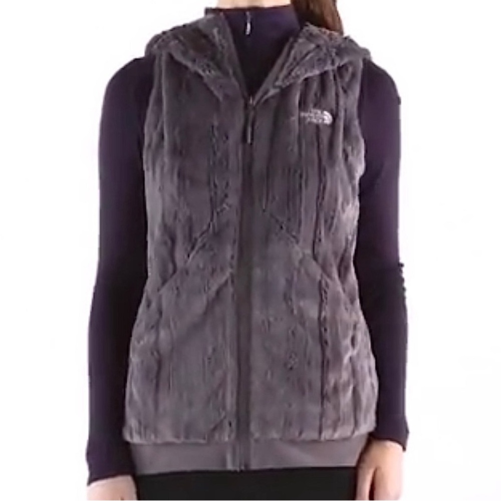 TNF Furlander Faux Fur Hooded Zipper Luxe Vest XS